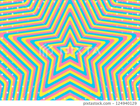 Concentric stars and glitter pattern background, pop design 124940129