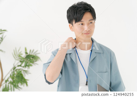 A refreshing businessman A refreshing businessman 124940255