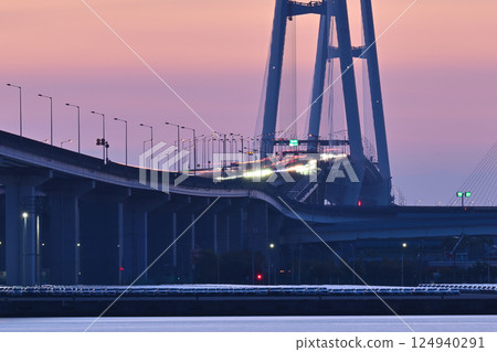 Nagoya Port Triton in the morning glow 124940291