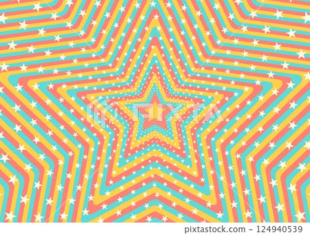 Concentric stars, star decoration, image background, pop design 124940539