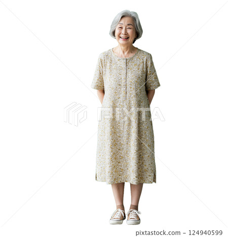 A smiling woman with a smile 124940599