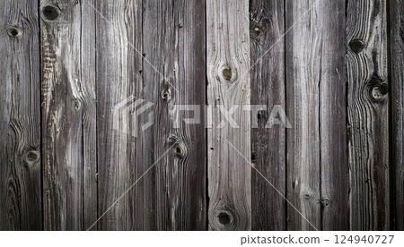 風化舊木紋紋理 — 一種天然背景材料，帶有歷史悠久的灰色穀倉牆和優雅的結 124940727
