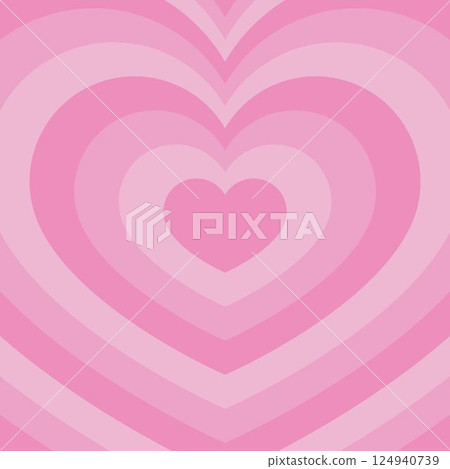 Concentric hearts, image background, pop design, square size 124940739