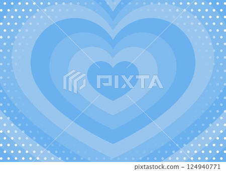 Concentric hearts and dots pattern background, pop design 124940771