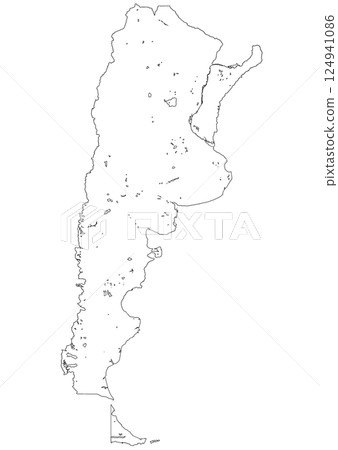 Blank map of Argentina 124941086