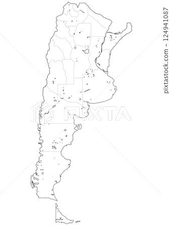 阿根廷空白地圖 124941087