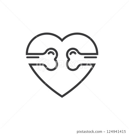 bone care line icon vector concept design template 124941415