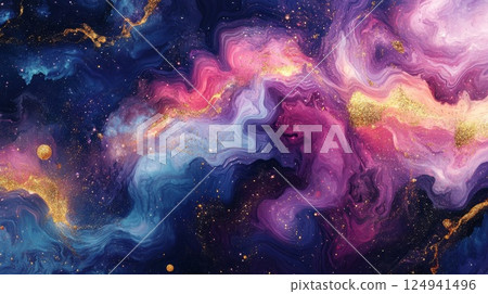 夢幻般的發光彩色紋理 夢幻般的發光彩色紋理 124941496