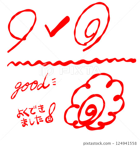 紅筆設定插圖 紅筆設定插圖 124941558