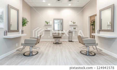 時尚明亮的美容院 124941578