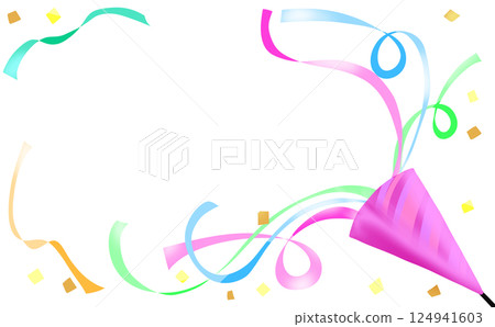 Pink cracker illustration with message space Pink cracker illustration with message space 124941603