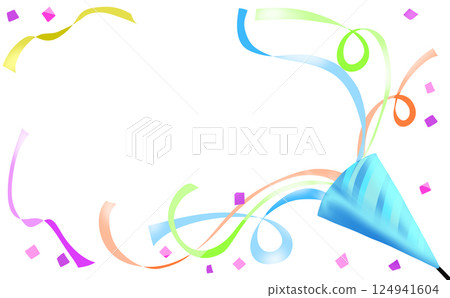 Light blue cracker illustration with message space 124941604