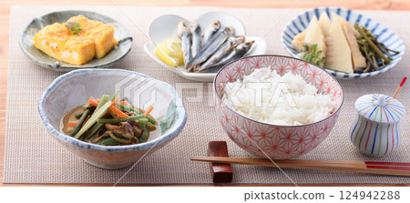 日本料理日式早餐圖片 日本料理日式早餐圖片 124942288