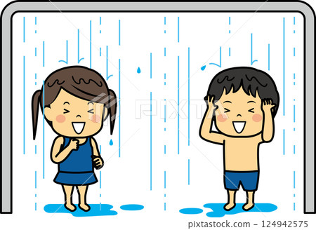 小學生洗澡 124942575