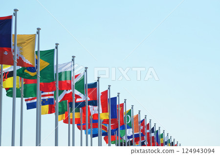 Flags of the world flapping in the wind Flags of the world flapping in the wind 124943094