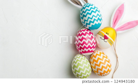 easter bunny rabbit on white background 124943180