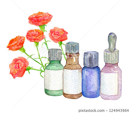 水彩插圖母親節禮物香氛用品 124943984
