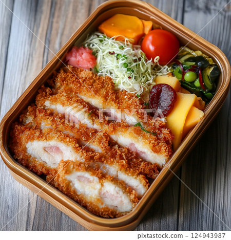Pork cutlet box lunch 124943987