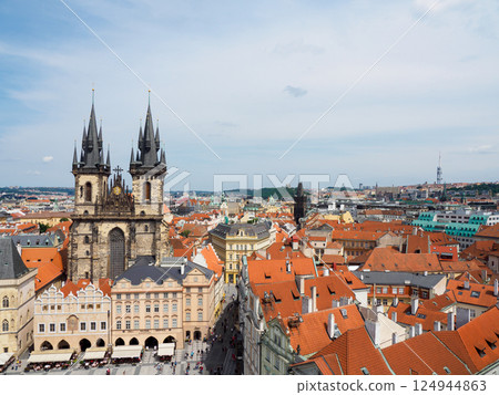從布拉格天文鐘的觀景台看到的景色 從布拉格天文鐘的觀景台看到的景色 124944863
