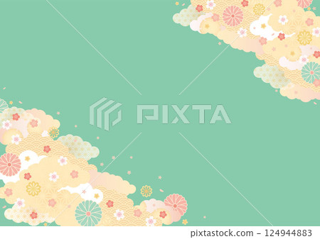 Background 2025-Cherry Blossom and Flower Pattern 4-2 Vector 124944883