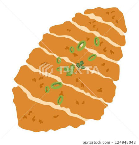 Breaded Chicken Cutlet or Chicken Katsu illustration 124945048
