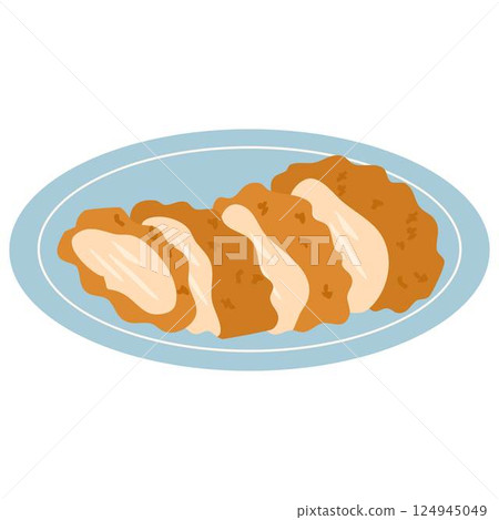 Breaded Chicken Cutlet or Chicken Katsu japanese food 124945049