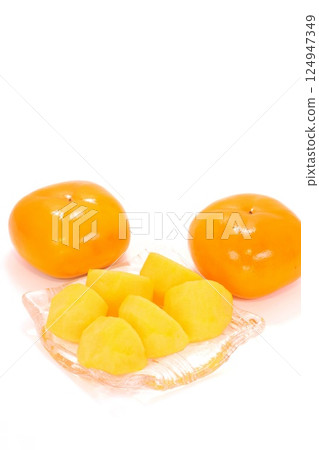 Okesa柿子切甜點新潟縣明亮的背景 124947349