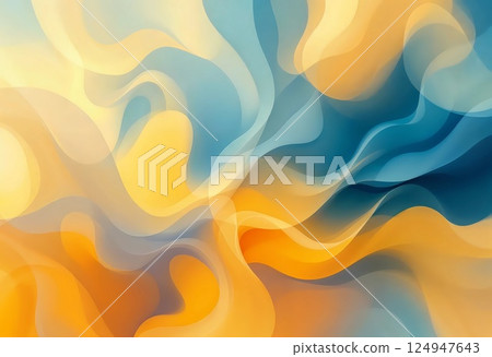 Vibrant Swirls of Color Dance in a Harmonious Abstract Tapestry of Light. Generative AI 124947643
