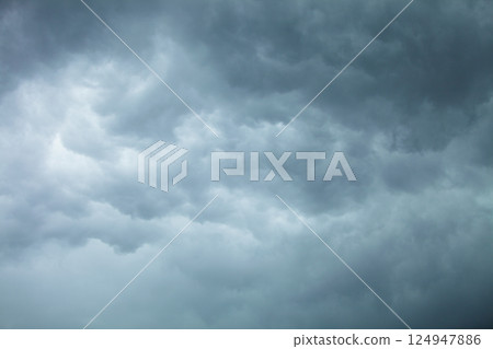 Dramatic cloudscape. Stormy clouds on the sky. 124947886