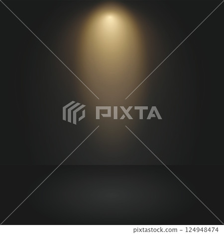金色聚光燈 124948474