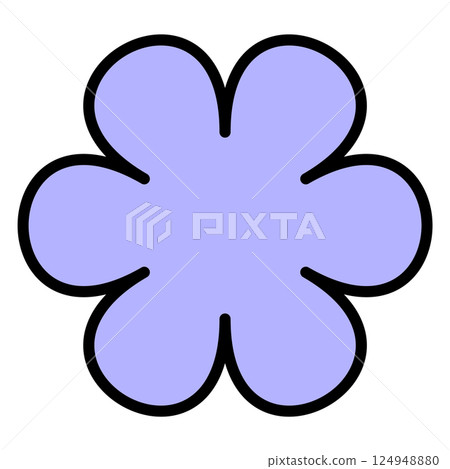 Simple flower vector material 02 124948880