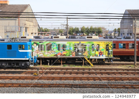 Chichibu Railway "Japanese-style wrapped train" Hirosegawahara Depot Chichibu Railway "Japanese-style wrapped train" Hirosegawahara Depot 124948977
