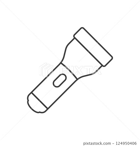Flashlight icon in flat style. Electric lamp vector illustration on isolated background. Pocket lantern sign business concept. Flashlight icon in flat style. Electric lamp vector illustration on isolated background. Pocket lantern sign business concept. 124950406