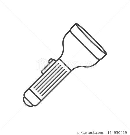 Flashlight icon in flat style. Electric lamp vector illustration on isolated background. Pocket lantern sign business concept. Flashlight icon in flat style. Electric lamp vector illustration on isolated background. Pocket lantern sign business concept. 124950419