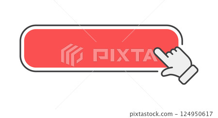 Click here empty banner icon in flat style. Ecommerce vector illustration on isolated background. Shopping button sign business concept. Click here empty banner icon in flat style. Ecommerce vector illustration on isolated background. Shopping button sign business concept. 124950617