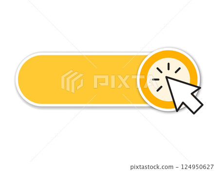 Click here empty banner icon in flat style. Ecommerce vector illustration on isolated background. Shopping button sign business concept. Click here empty banner icon in flat style. Ecommerce vector illustration on isolated background. Shopping button sign business concept. 124950627