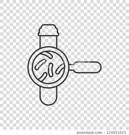 Blood test tube icon in flat style. Hematology vector illustration on isolated background. Laboratory flask sign business concept. Blood test tube icon in flat style. Hematology vector illustration on isolated background. Laboratory flask sign business concept. 124951025