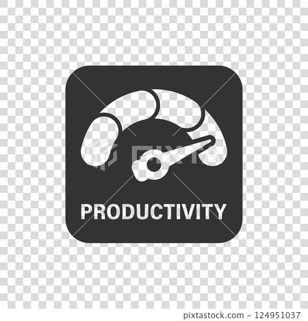 Productivity icon in flat style. Process strategy vector illustration on isolated background. Seo analytics sign business concept. 124951037