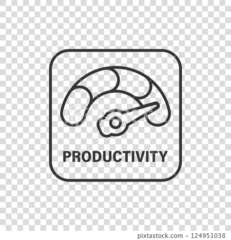 Productivity icon in flat style. Process strategy vector illustration on isolated background. Seo analytics sign business concept. 124951038