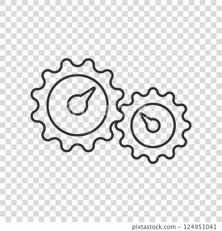 Productivity icon in flat style. Process strategy vector illustration on isolated background. Seo analytics sign business concept. 124951041