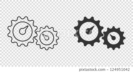 Productivity icon in flat style. Process strategy vector illustration on isolated background. Seo analytics sign business concept. 124951042