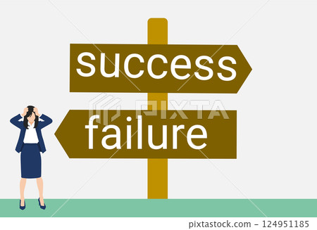 Illustration of milestones to achieve goal 124951185