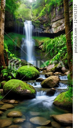 Enchanting Waterfall Retreat in Nature's Lap 4-4 124952357