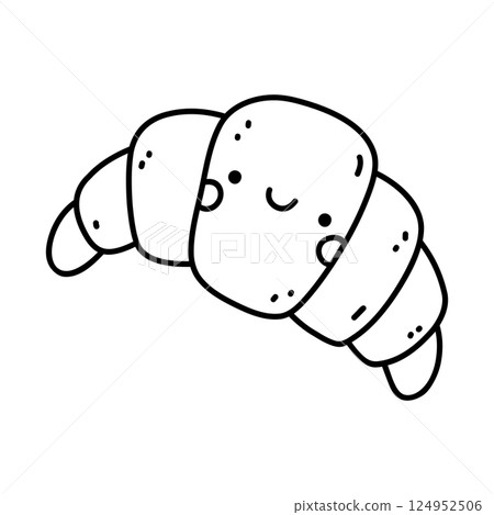 Kawaii croissant Kawaii croissant 124952506