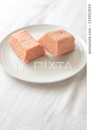 Baumkuchen on a plate 124952654