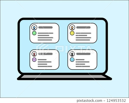 PC review with facial expressions 124953532