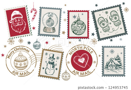christmas, greeting, vector 124953745