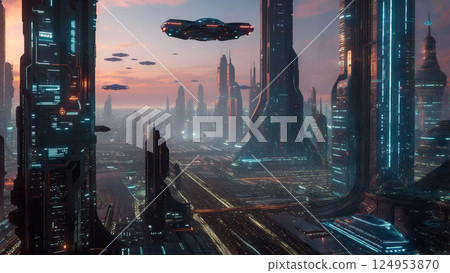 City in the near future City in the near future 124953870