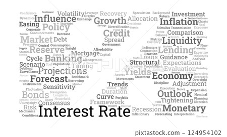 Interest Rate Trends Word Cloud. Core Terms for Financial Policy and Economic Analysis Interest Rate Trends Word Cloud. Core Terms for Financial Policy and Economic Analysis 124954102