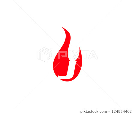 j letter flame logo j letter flame logo 124954402
